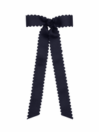 Mini Scalloped Edge Bow with Streamer Tails