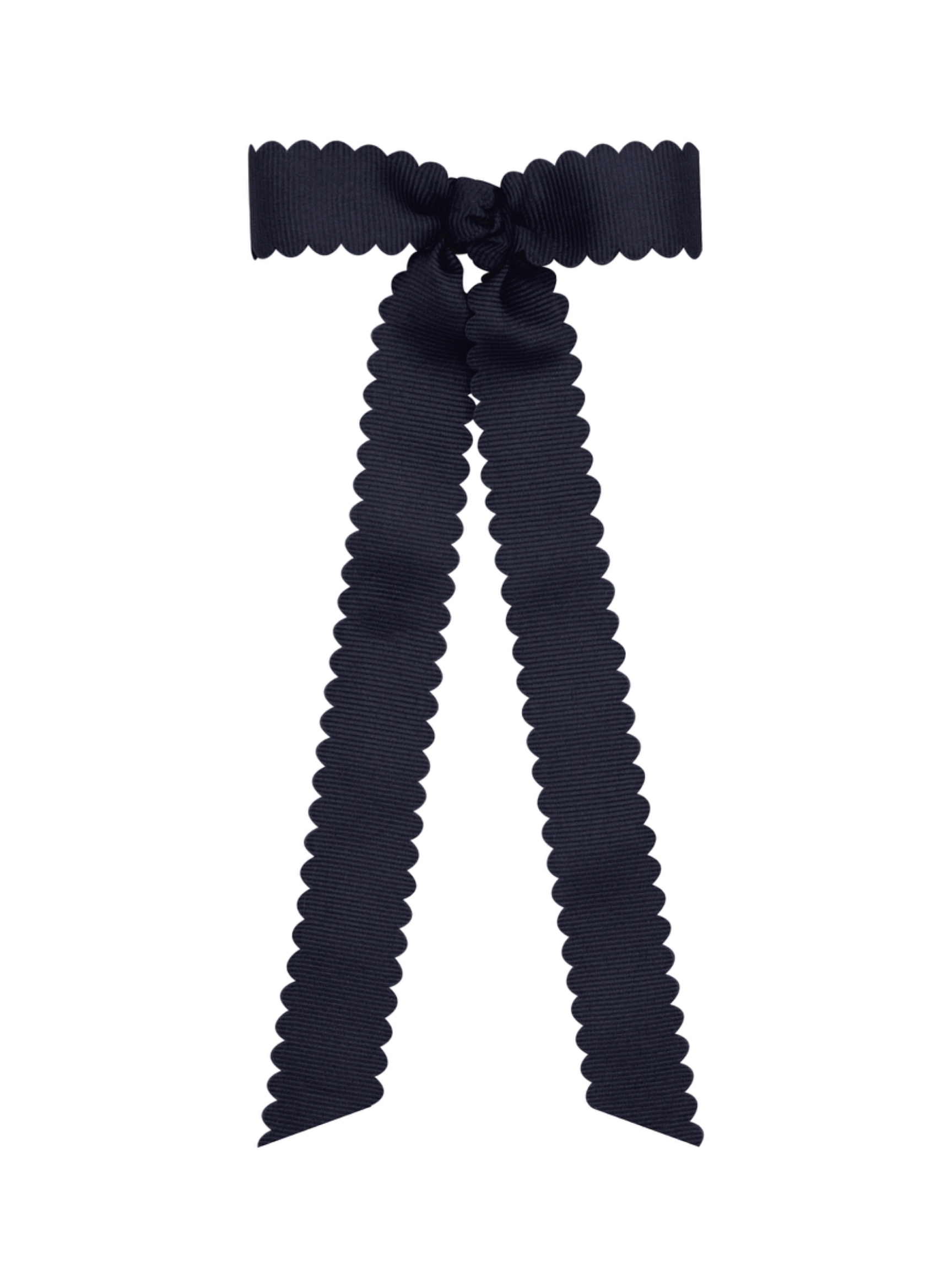 Mini Scalloped Edge Bow with Streamer Tails