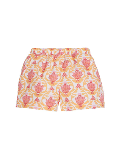 Basic Shorts - Coral Lotus Blossom