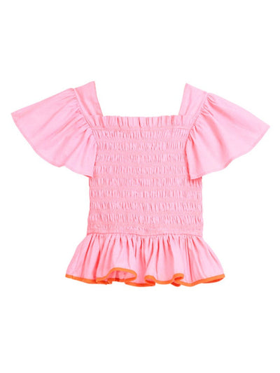 India Top - Palm Springs Pink - Posh Tots Children's Boutique