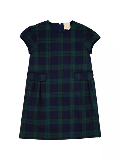 Betts Bow Dress - Berwick Black Watch - Posh Tots Children's Boutique