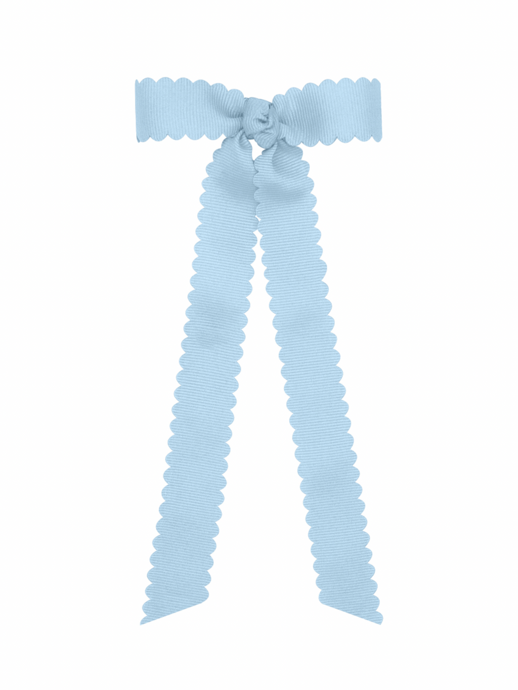 Mini Scalloped Edge Bow with Streamer Tails