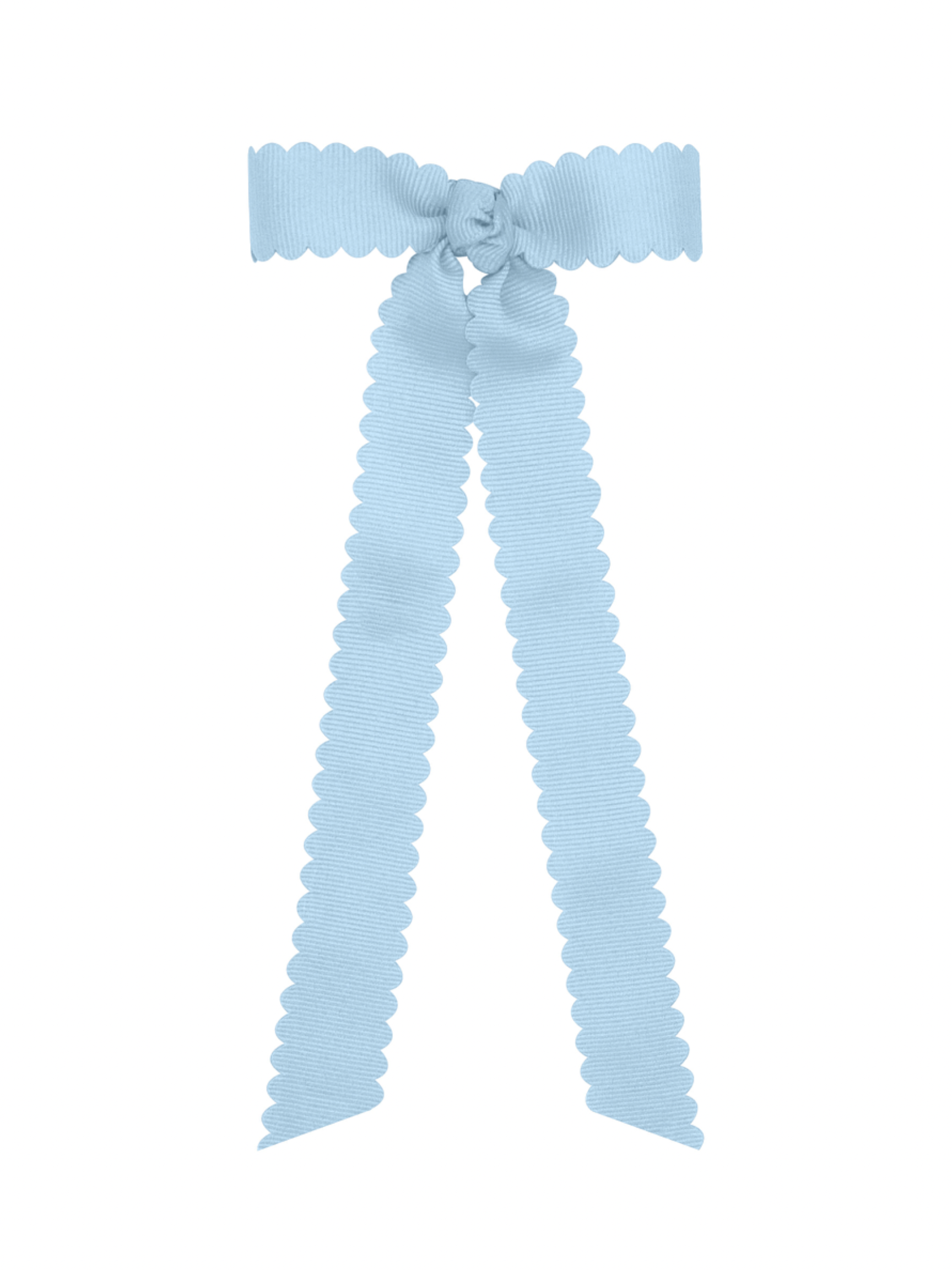 Mini Scalloped Edge Bow with Streamer Tails