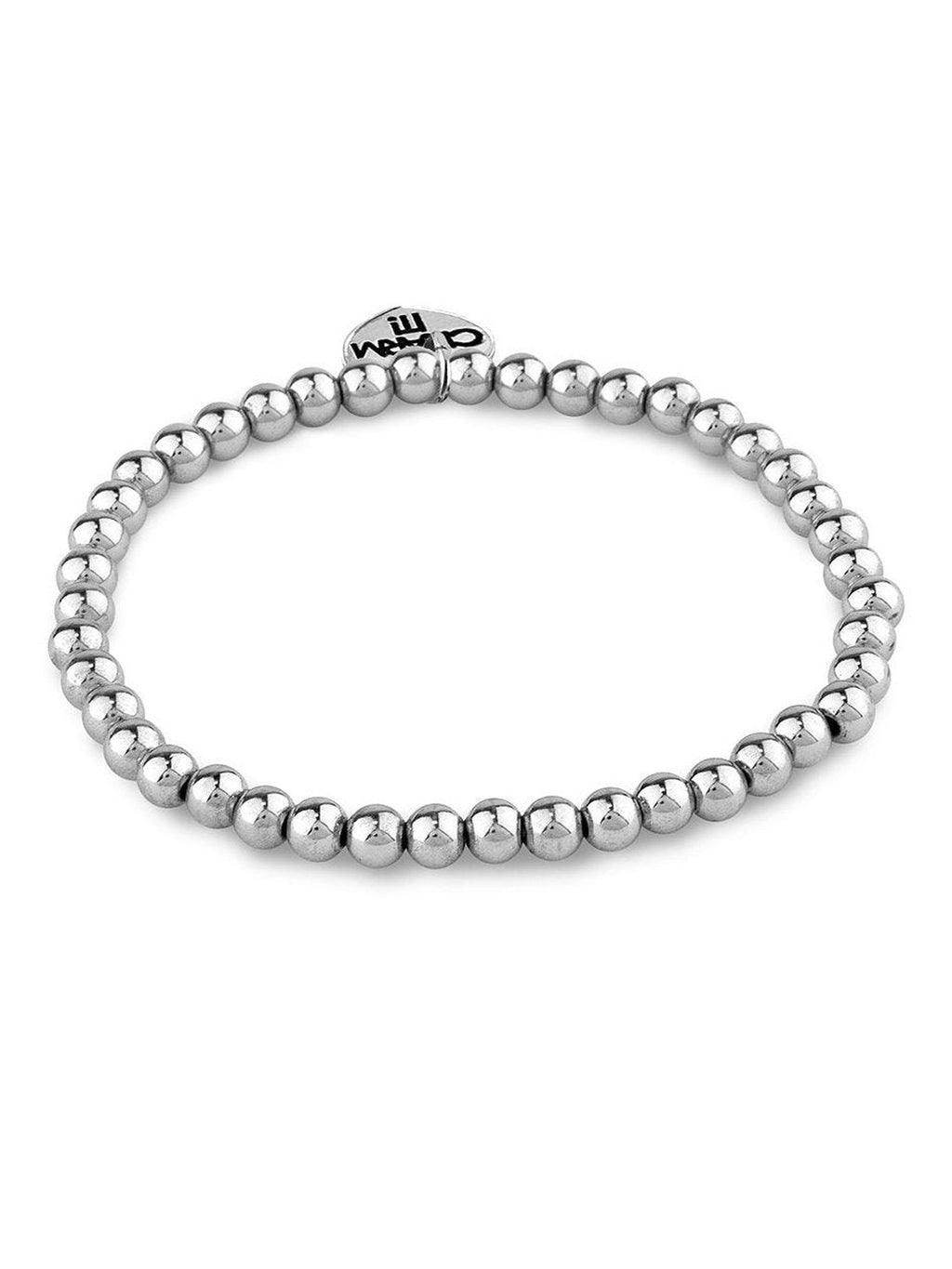 4mm Silver Bead Stretch Bracelet