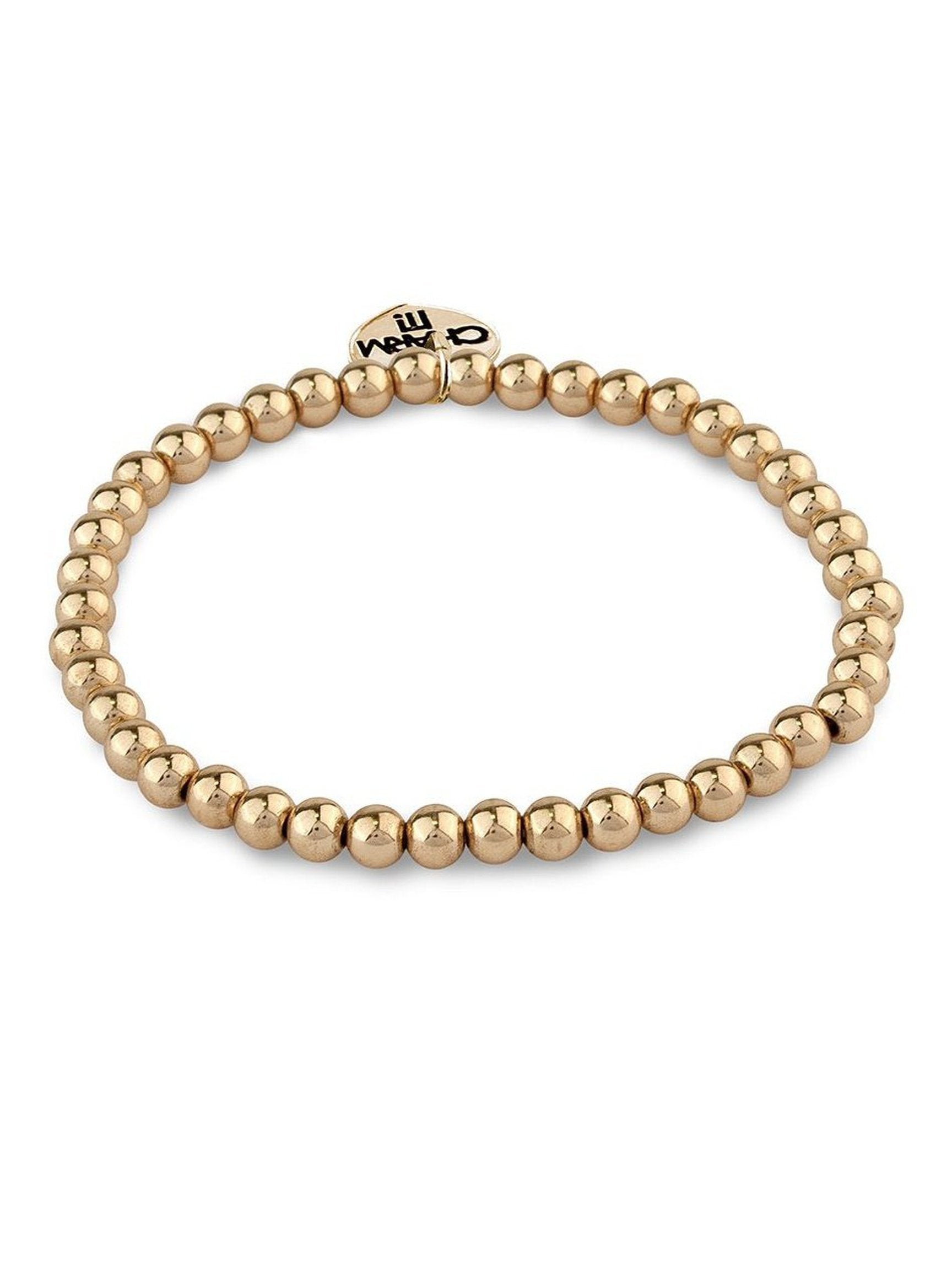 4mm Gold Bead Stretch Bracelet
