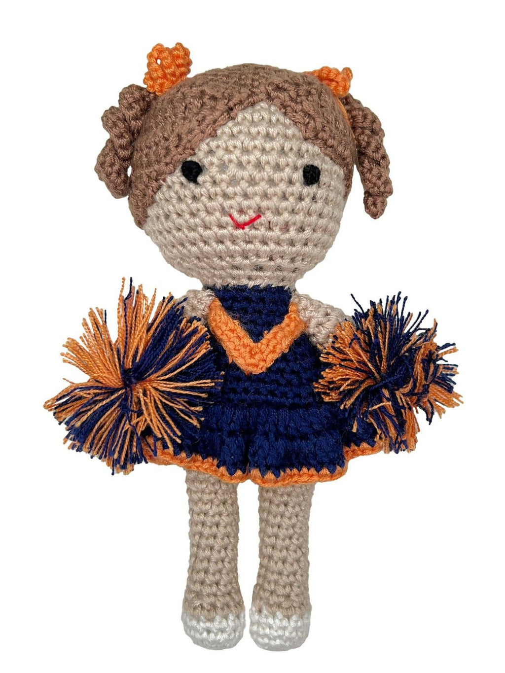 Cheerleader Bamboo Crochet Rattle