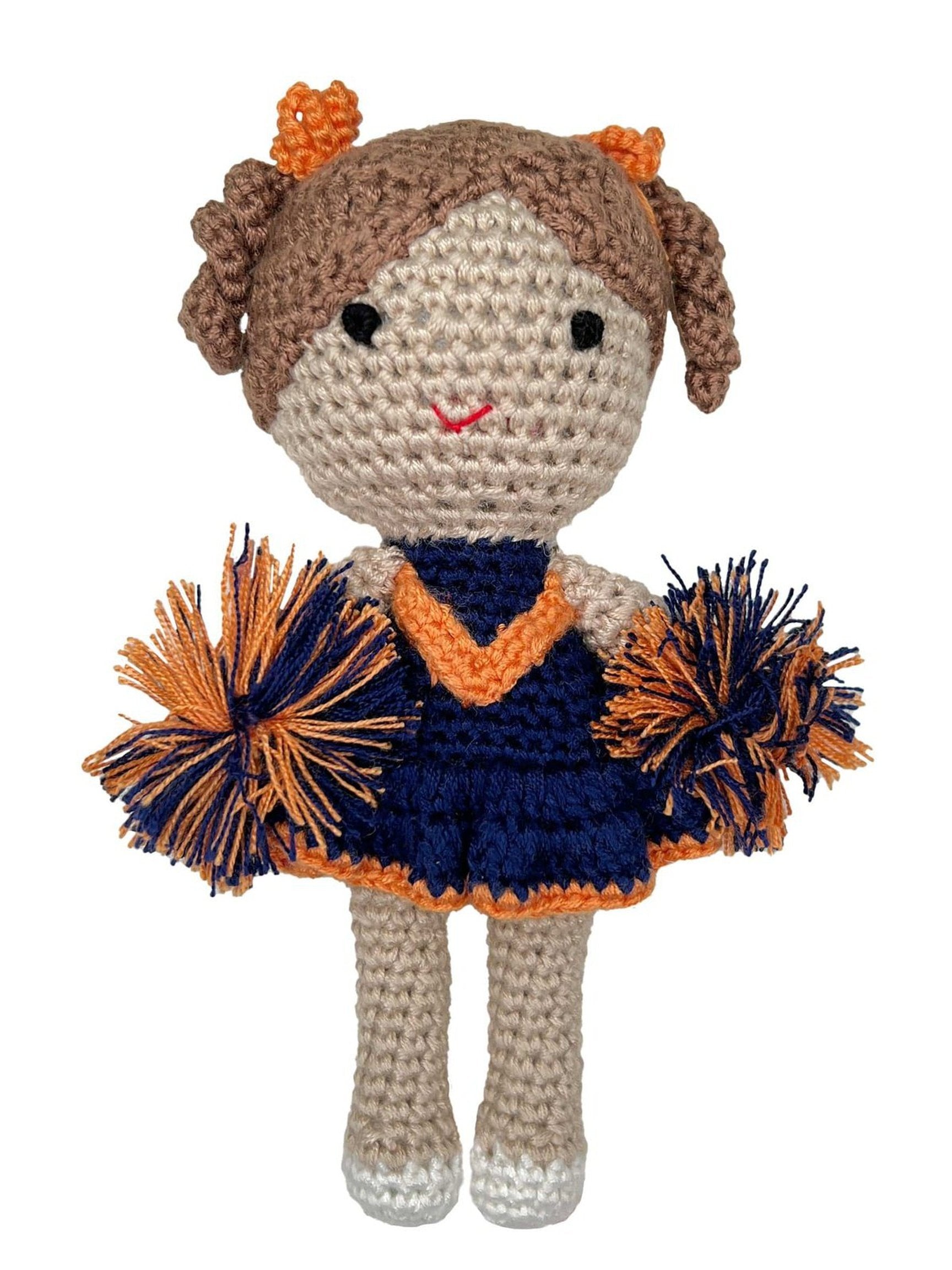 Cheerleader Bamboo Crochet Rattle