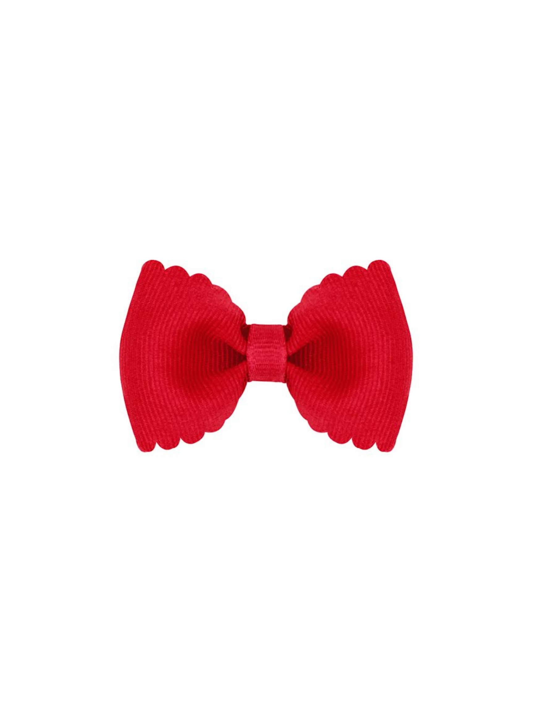 Tiny Scalloped Edge Grosgrain Bowtie
