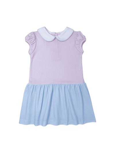 Dolly Dress - Blue/Pink Mini Gingham - Posh Tots Children's Boutique