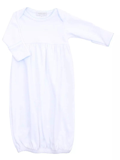 Magnolia Baby Essentials Gown - White/Light Blue
