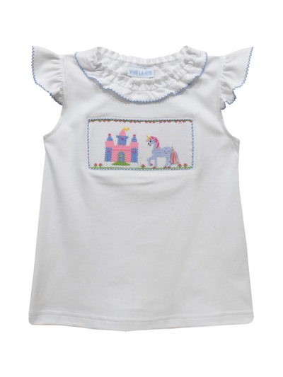 *Castle and Pony Smocked Shirt