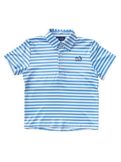 Boy's Pro Polo - Marina Blue Stripe