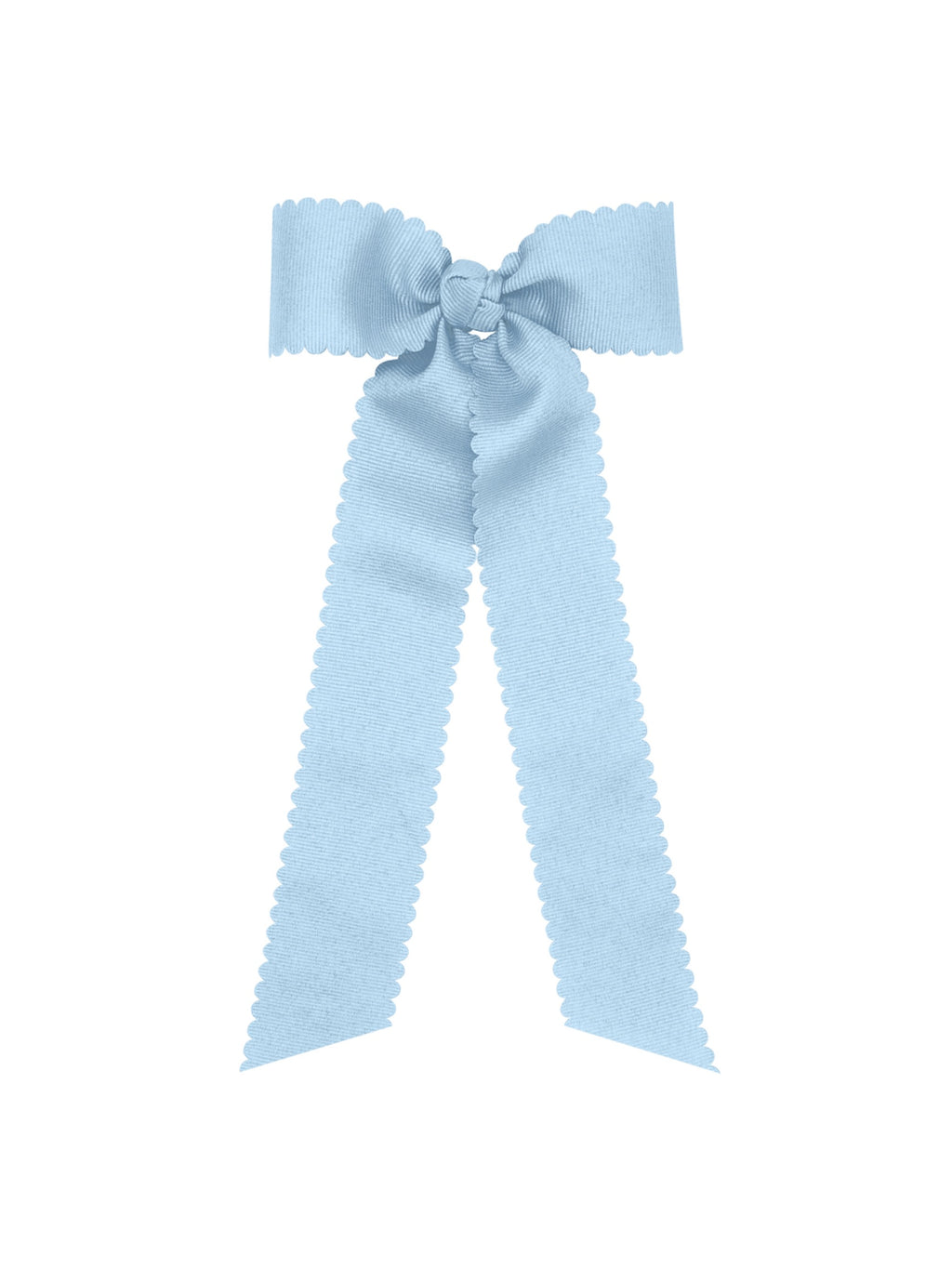 Medium Scalloped Edge Bow with Streamer Tails