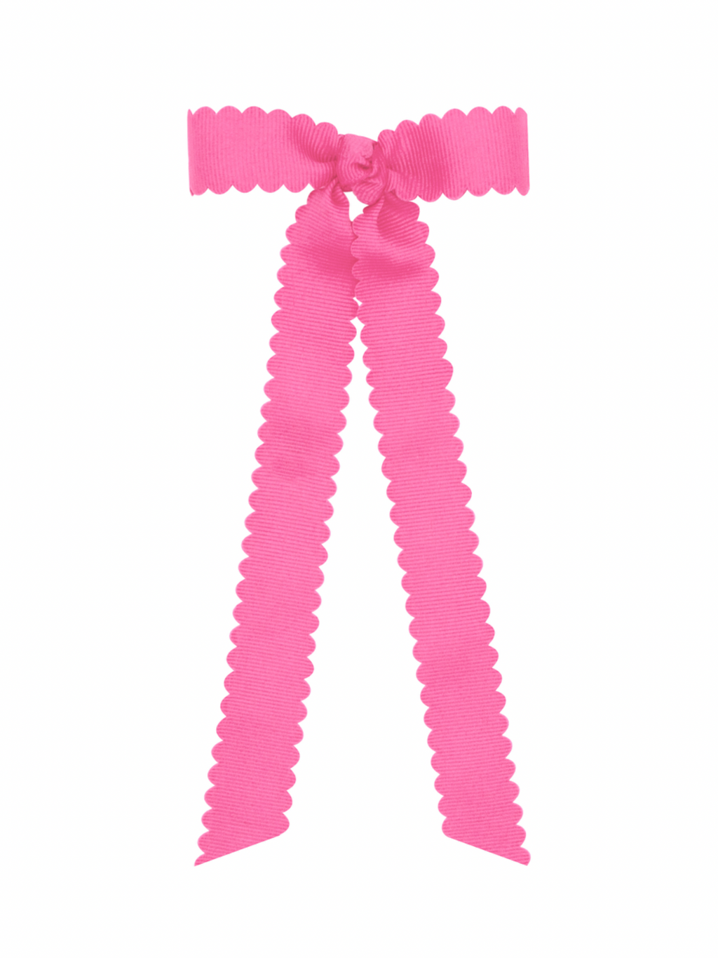 Mini Scalloped Edge Bow with Streamer Tails