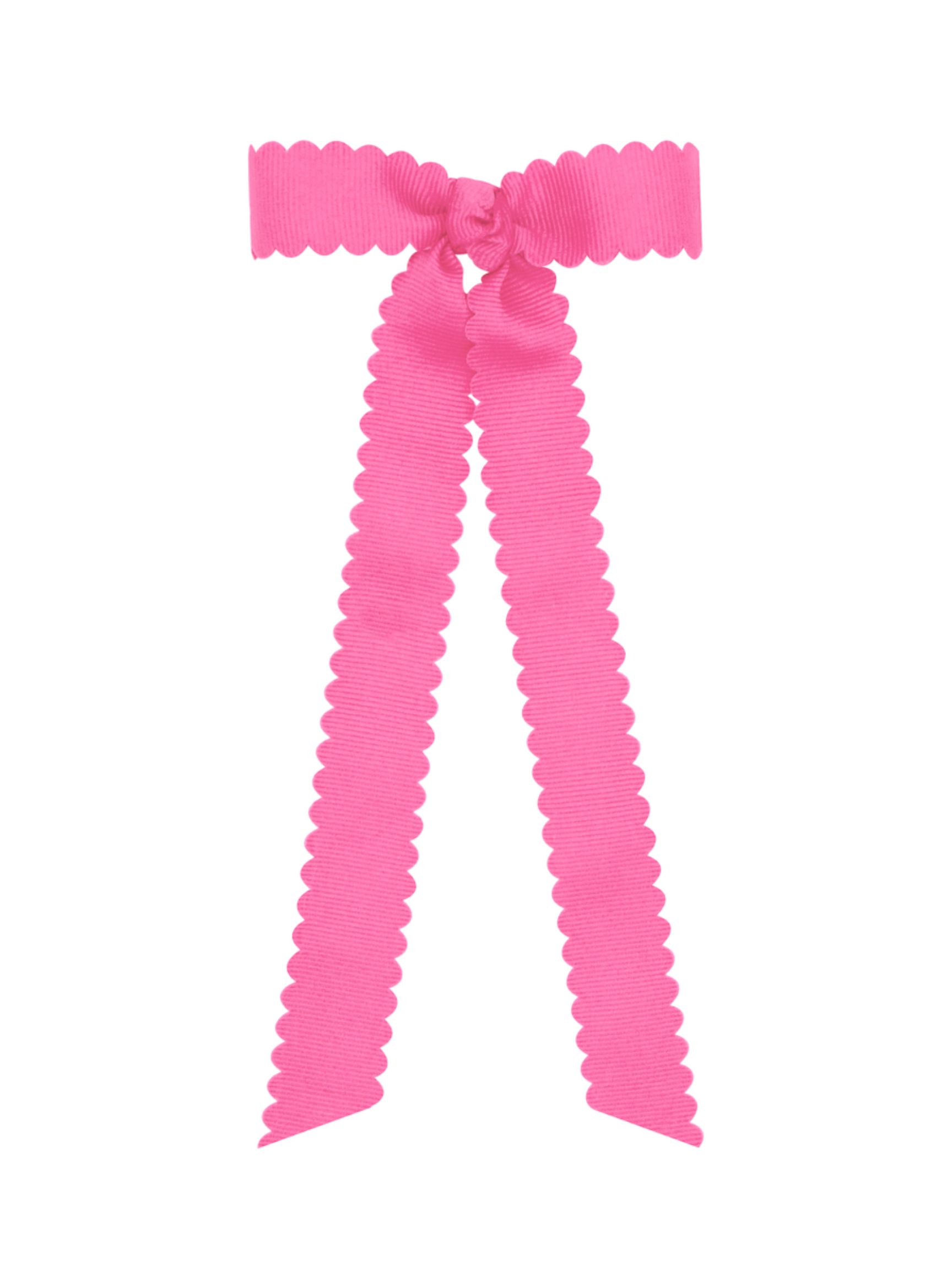 Mini Scalloped Edge Bow with Streamer Tails