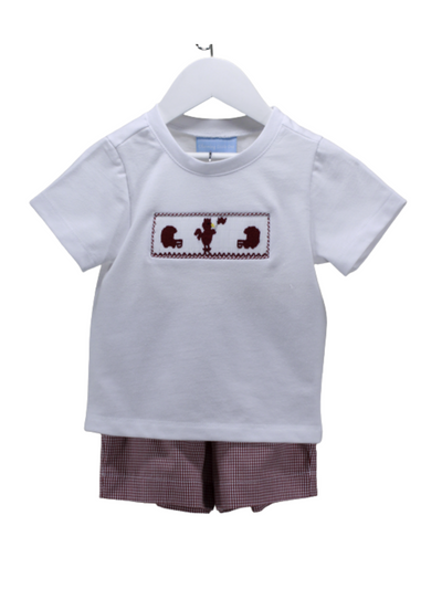 South Carolina Smocked William Shorts Set