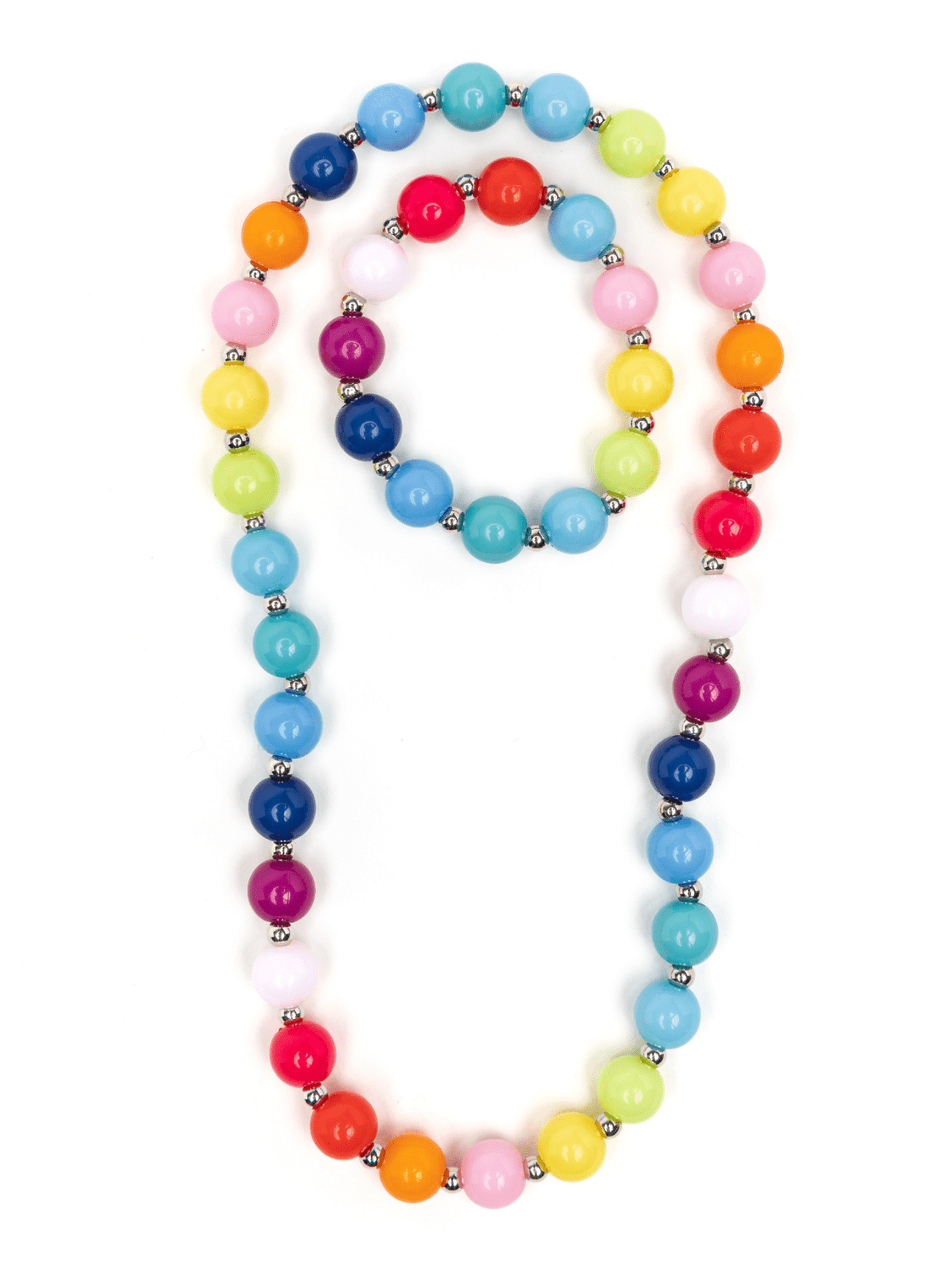 Beaded Bubblegum Necklace & Bracelet Set