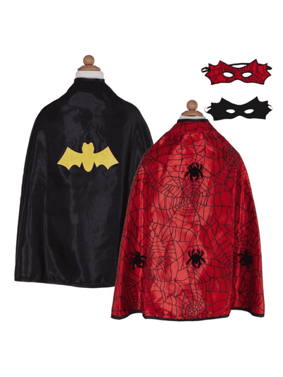 Reversible Spiderman and Batman Cape/Mask