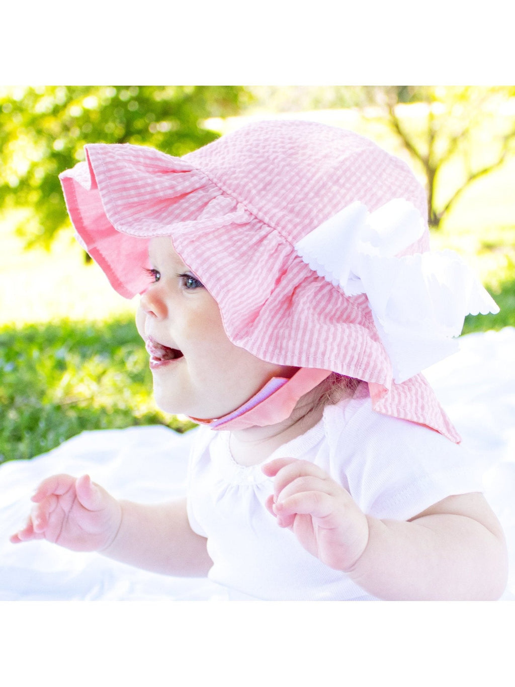 Reversible Ruffle Brim Sun Hat