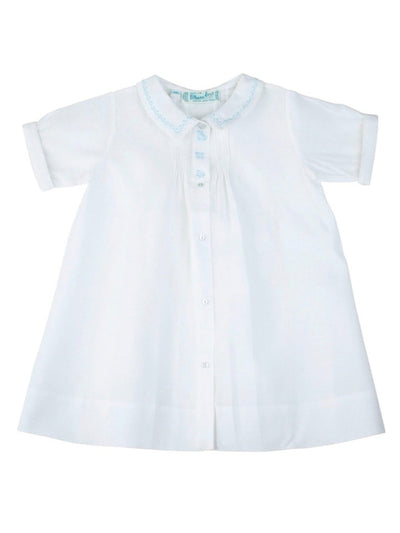Boys Train Embroidery Folded Daygown