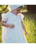Lacy Yoke Christening Gown Set