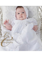 Scalloped Lace Christening Gown Set