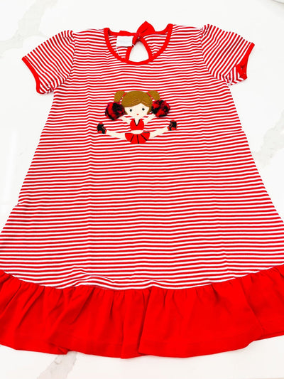 Red & Black Cheerleader Dress - Posh Tots Children's Boutique