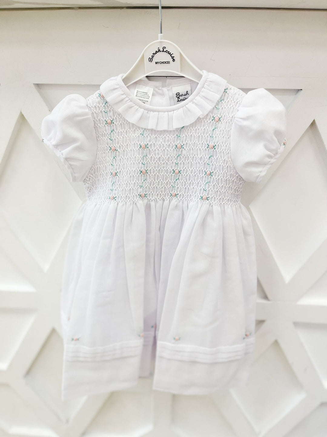 White smocked dress fashion baby