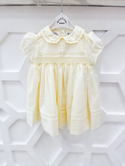 Lemon Yellow Embroidered Dress