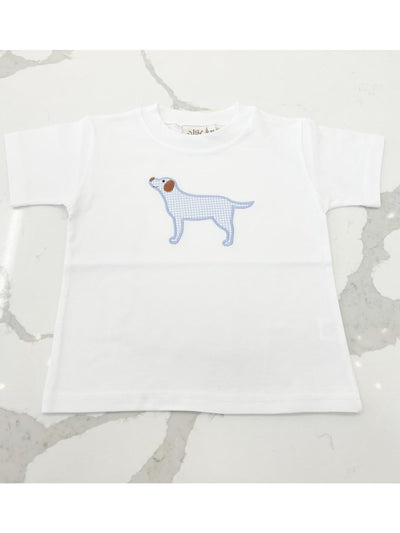 Blue Gingham Dog S/S Shirt