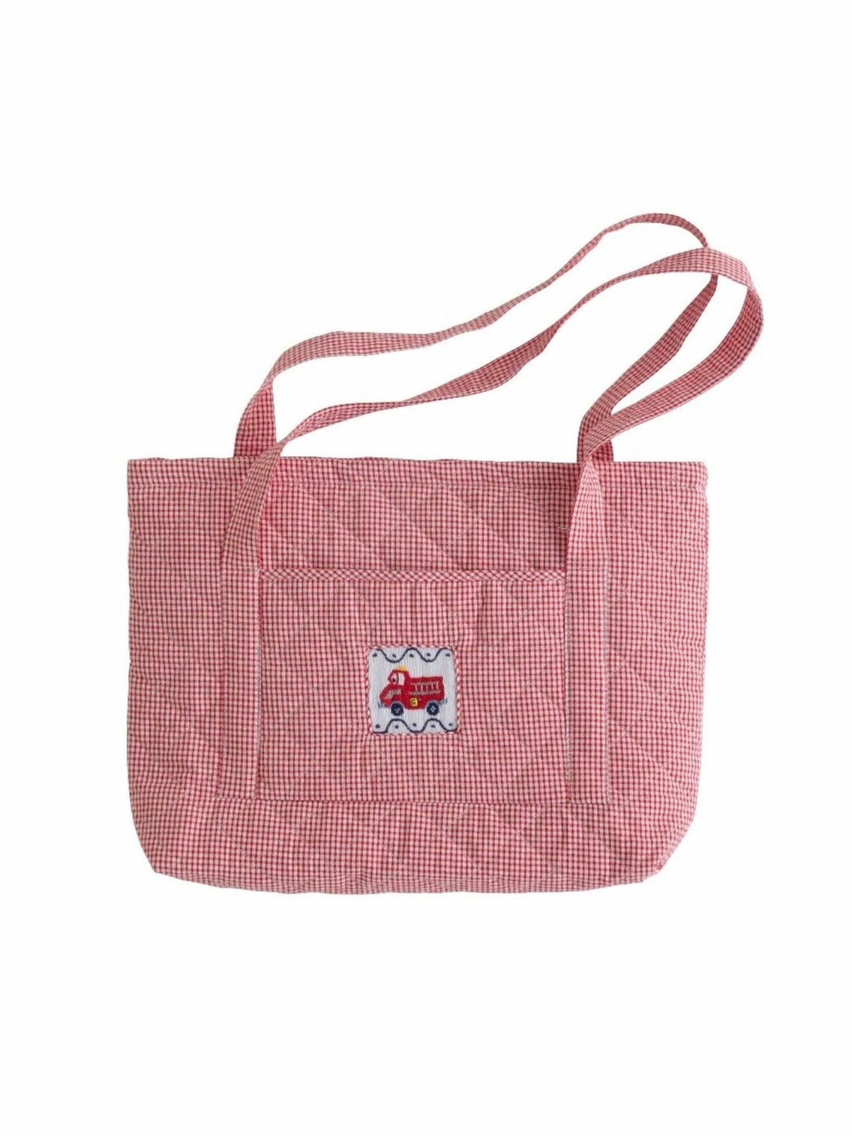 Quilted Luggage - Red Firetruck