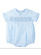 Smocked Embroidered Diamond Creeper