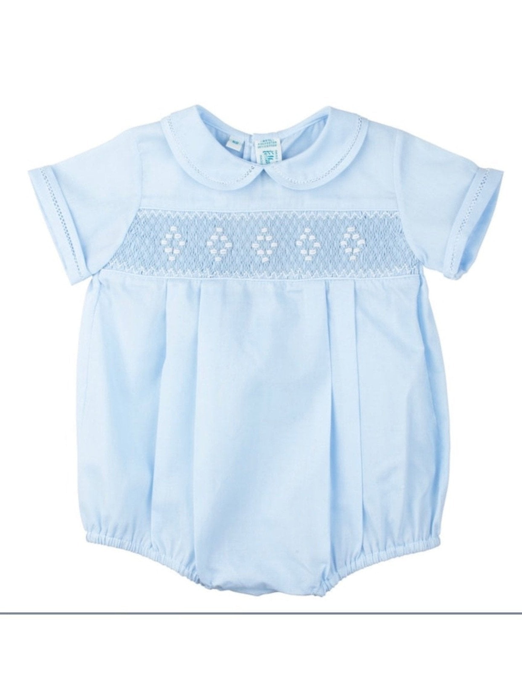 Smocked Embroidered Diamond Creeper