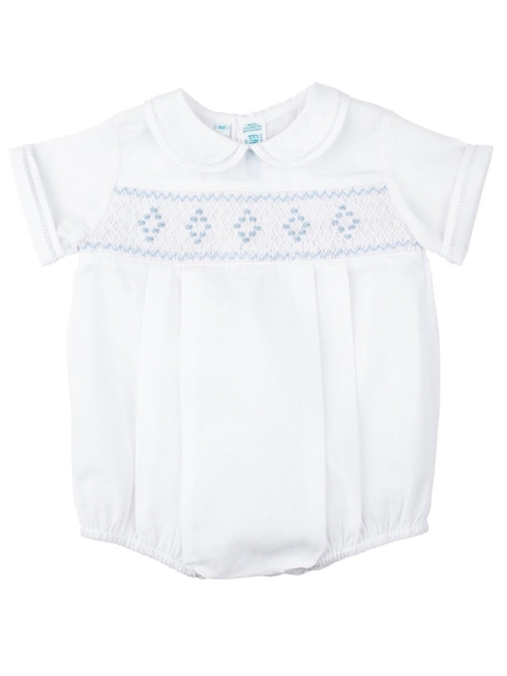 Smocked Embroidered Diamond Creeper