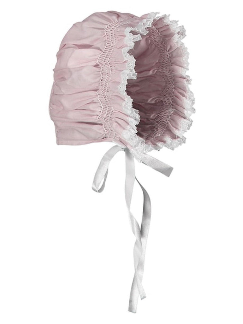 Smocked Lace Bonnet