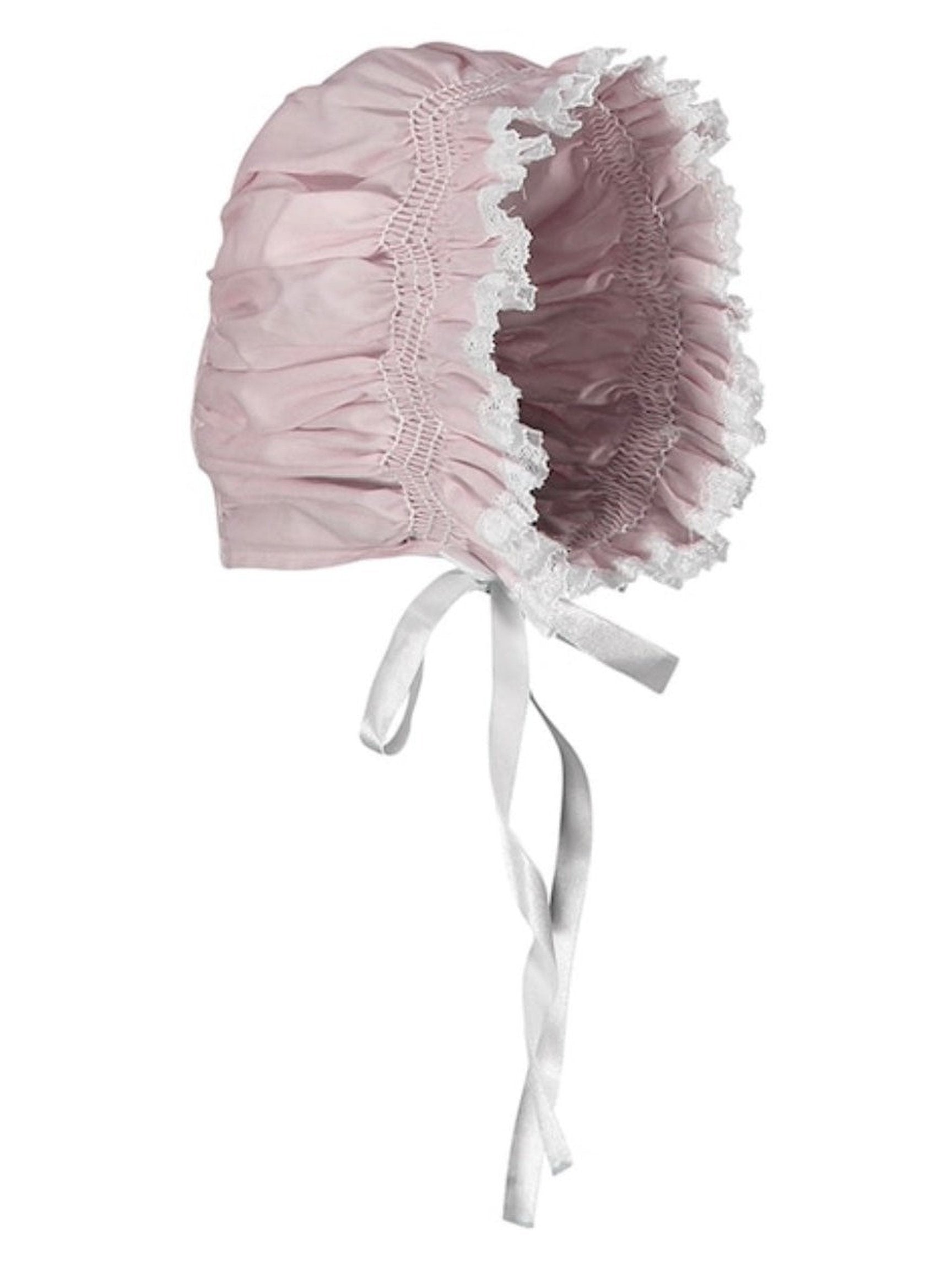 Smocked Lace Bonnet