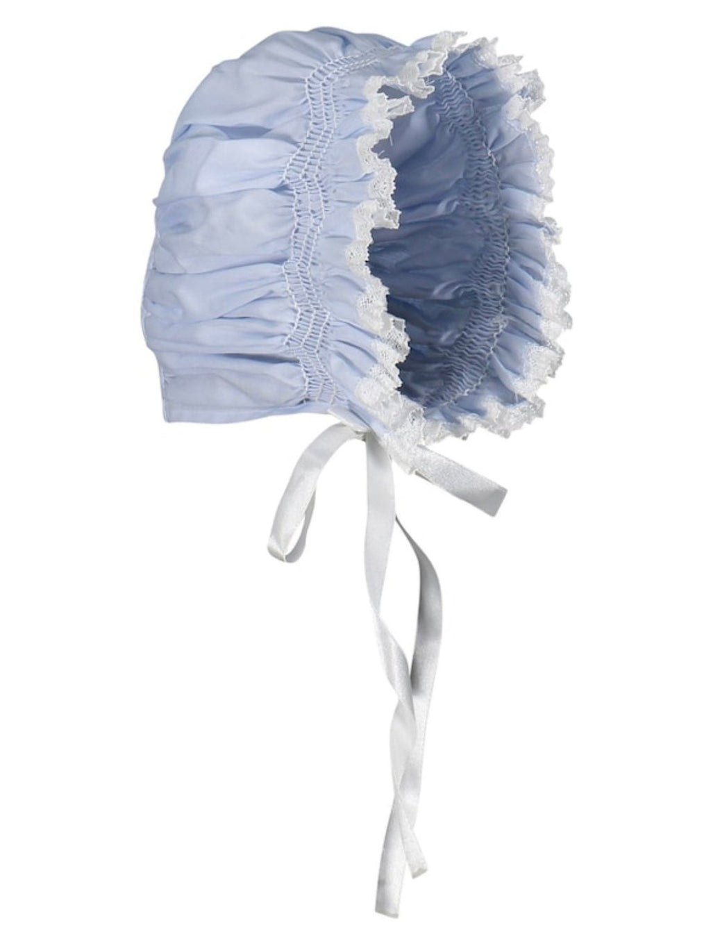 Smocked Lace Bonnet