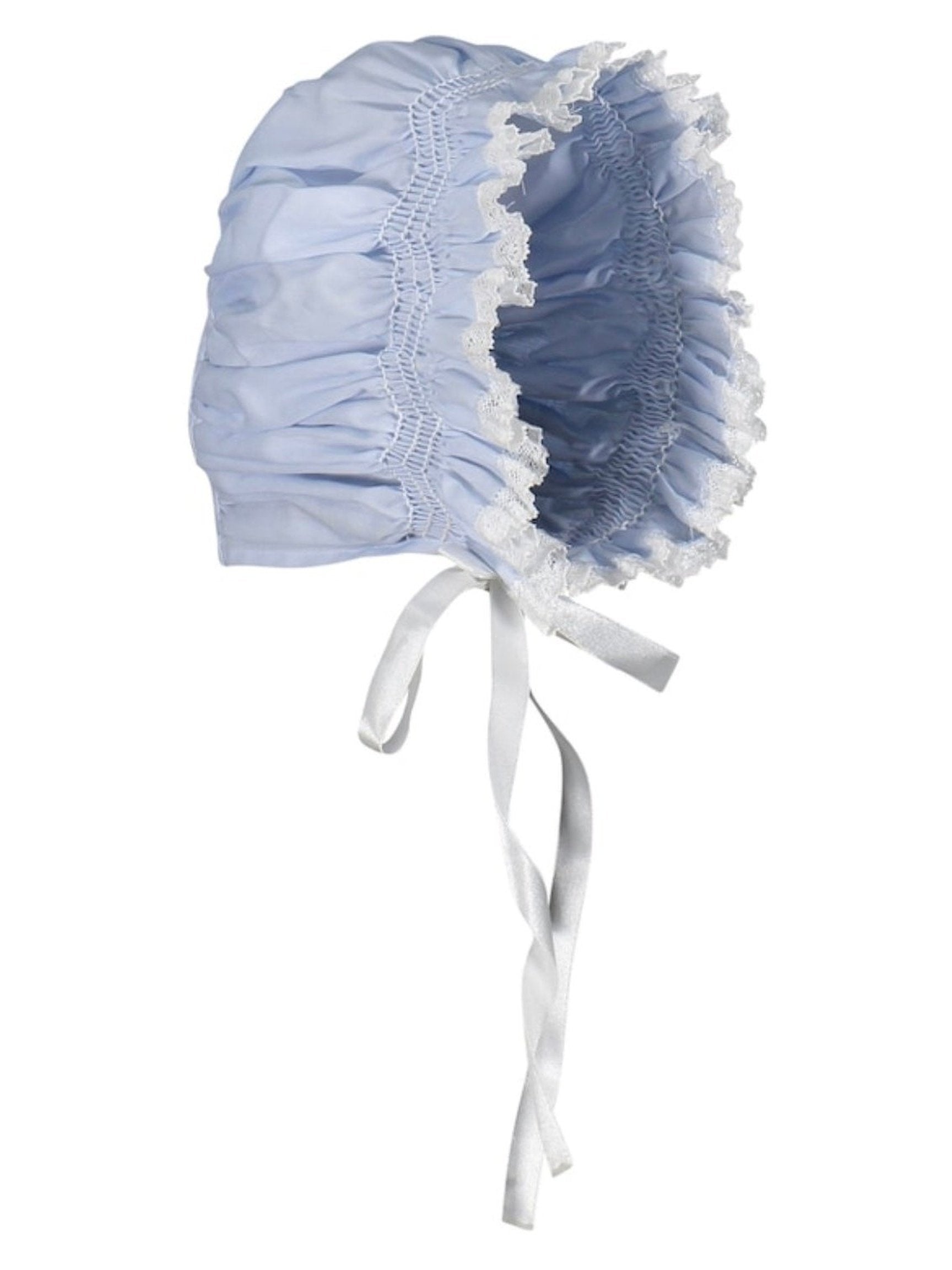 Smocked Lace Bonnet