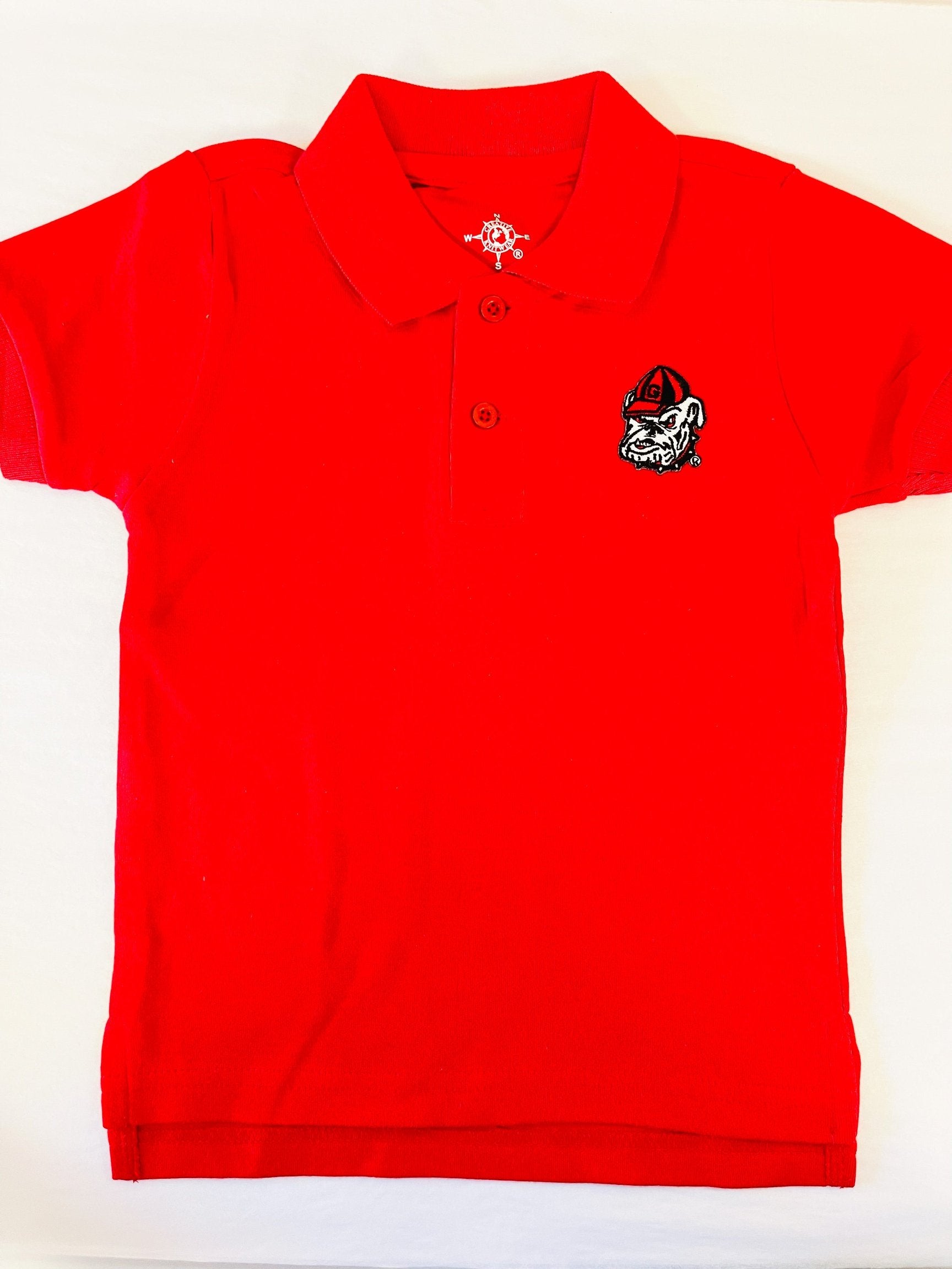 Georgia Polo Shirt w/ Bulldog – Posh Tots Children's Boutique