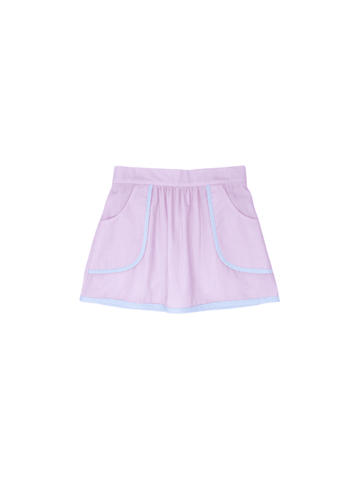 Isabella Skirt - Pink/Blue Mini Gingham - Posh Tots Children's Boutique