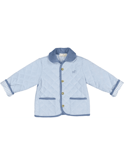 Classic Blue Quilted Gingham Jacket - Posh Tots Children's Boutique
