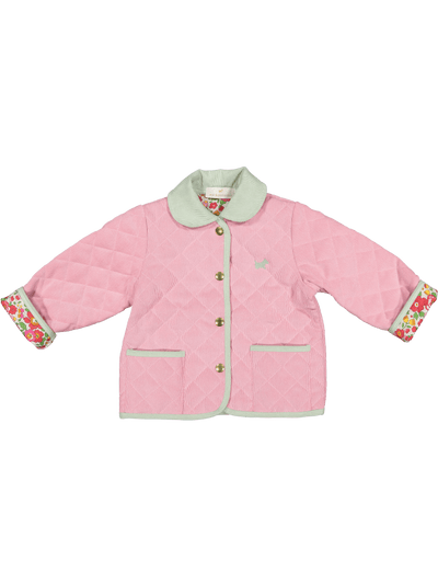 Hot Pink Quilted Gingham Jacket - Posh Tots Children's Boutique