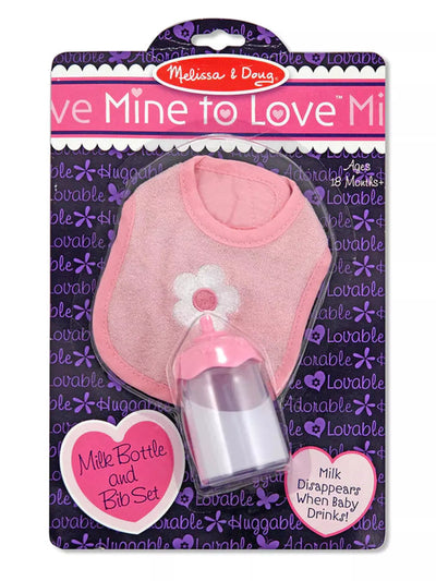 Mine to Love - Milk Bottle and Bib Set - Posh Tots Children's Boutique