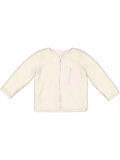 Fleece Jacket - Pink Gingham