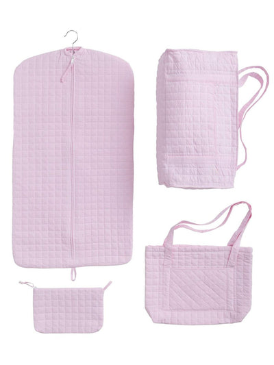 Quilted Luggage - Light Pink Set