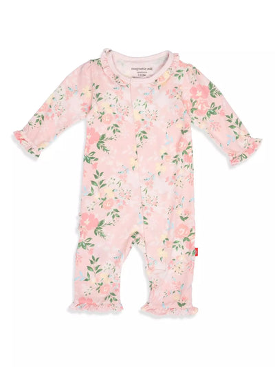 Ainslee Modal Magnetic Ruffle Coverall - Posh Tots Children's Boutique