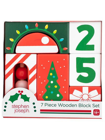 Holiday Wooden Block Set - Posh Tots Children's Boutique
