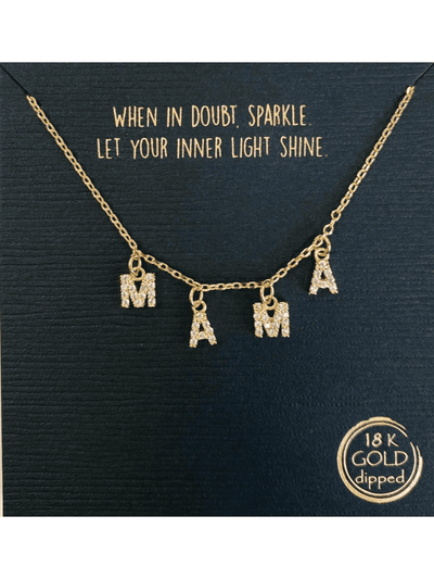 Spaced CZ Mama Necklace