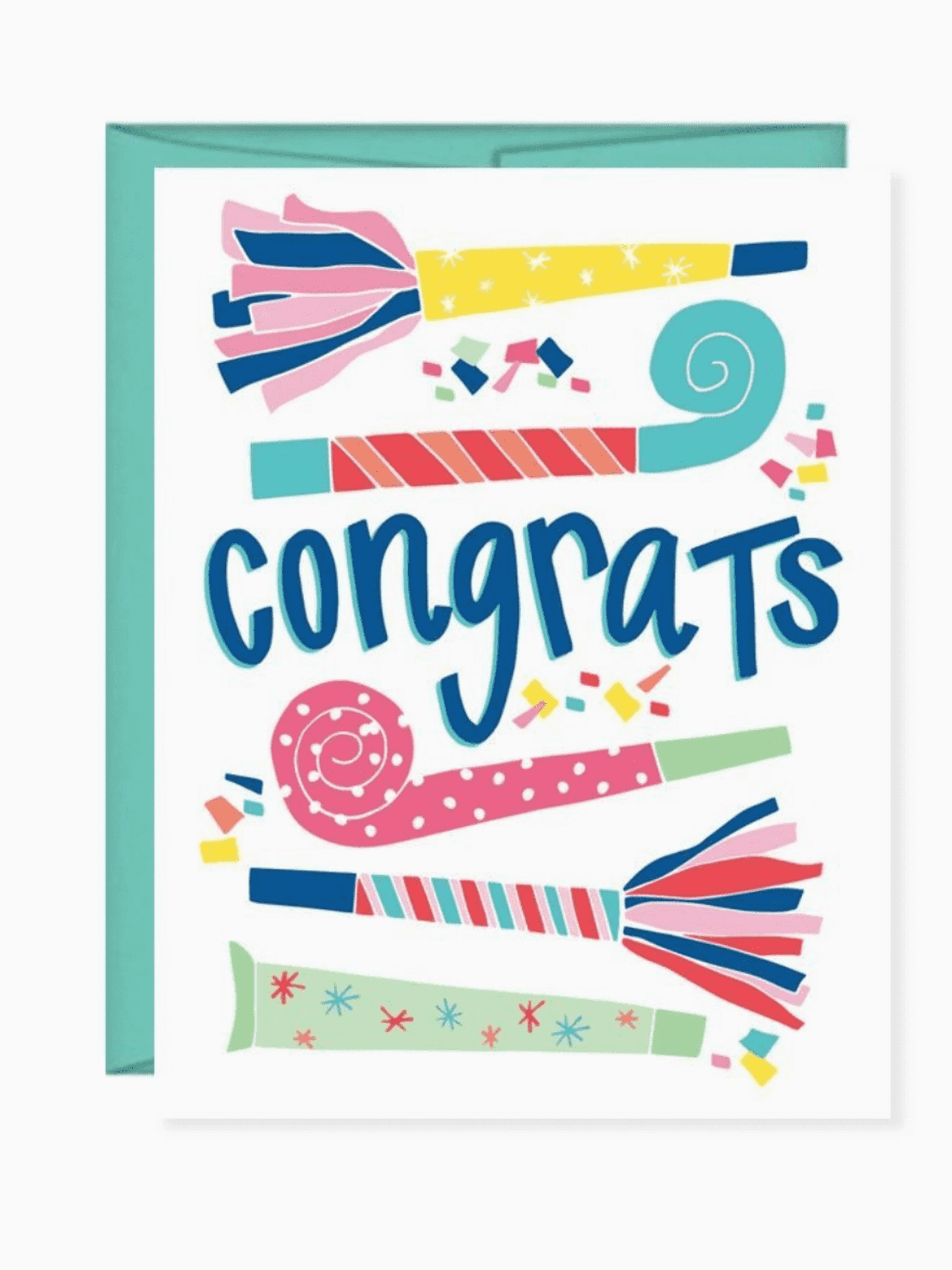 Congrats Noisemakers Card