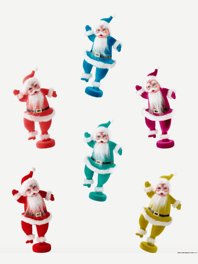 Flocked Santa - Posh Tots Children's Boutique